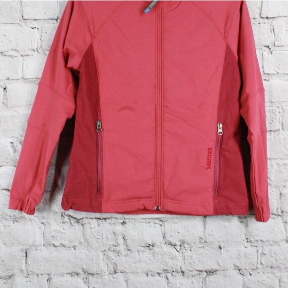 Marmot Womens Full-Zip Red Softshell Jacket Size Large Lightweight Outdoor Wear - Picture 3 of 9